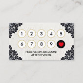 ロイヤリティカード |美容師ヴィンテージブラックレース (正面)