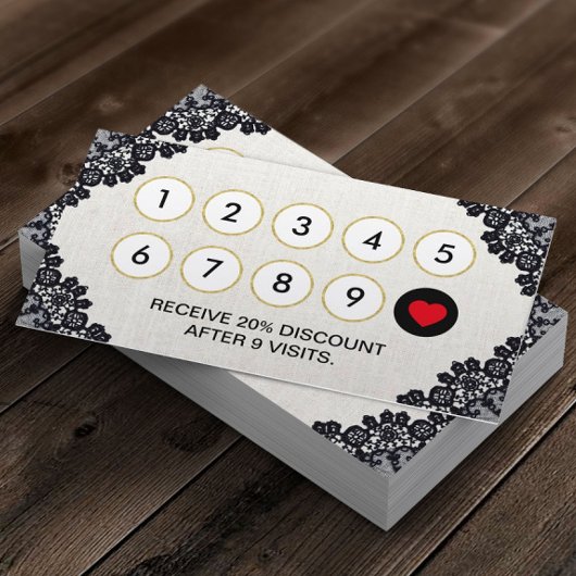 ロイヤリティカード |美容師ヴィンテージブラックレース