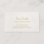 ロイヤリティカード |金ゴールドまつ毛のエクステンションバー (裏面)