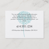 ロイヤリティカード：: Blue Dandelion ロイヤリティカード (裏面)