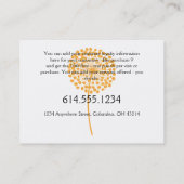 ロイヤリティカード:: Orange Dandelion ロイヤリティカード (裏面)