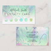 ロイヤリティカーフェイクドのホログラフィック効果緑色の流体 名刺 (正面/裏面)