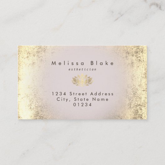 ロイヤリティカーフェイクド金ゴールド箔ロータロゴ 名刺 (裏面)