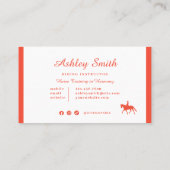 ロイヤリティカーモダンドトレンディー馬トレーニング 名刺 (裏面)