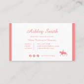 ロイヤリティカーモダンドトレンディー馬トレーニング 名刺 (裏面)