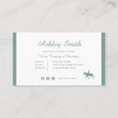 ロイヤリティカーモダンドトレンディー馬トレーニング 名刺 (裏面)