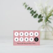 ロイヤリティカーモダンドピンクローズ金ゴールドグリッターサロン ロイヤリティカード (スタンド正面)