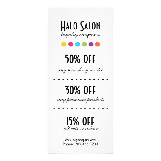 ロイヤリティクーポンカード ラックカード (正面)