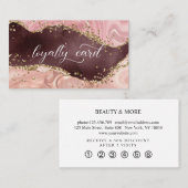 ロイヤリティグリッター大理石5爪、 ネイルまばたき 名刺 (正面/裏面)