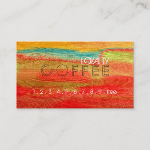 ロイヤリティコーヒカラフルーモダンパンチウッド#30 ロイヤリティカード