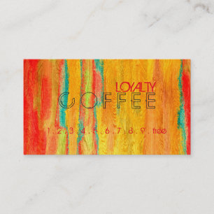 ロイヤリティコーヒカラフルーモダンパンチウッド#32 ロイヤリティカード