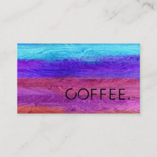 ロイヤリティコーヒカラフルーモダンポンチウッドルック#17 ロイヤリティカード