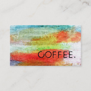 ロイヤリティコーヒカラフルーモダンポンチウッドルック#19 ロイヤリティカード