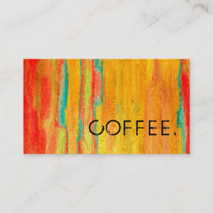 ロイヤリティコーヒカラフルーモダンポンチウッドルック#7 ロイヤリティカード