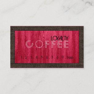 ロイヤリティコーヒモダンーパンチレッドウッド粒#2 ロイヤリティカード