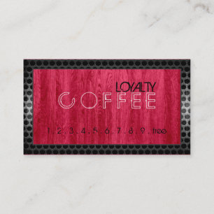 ロイヤリティコーヒモダンーパンチレッドウッド粒#3 ロイヤリティカード