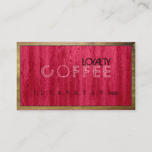 ロイヤリティコーヒモダンーパンチレッドウッド粒#4 ロイヤリティカード