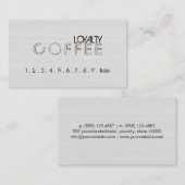 ロイヤリティコーヒモダンーパンチ白木目#9 ロイヤリティカード (正面/裏面)