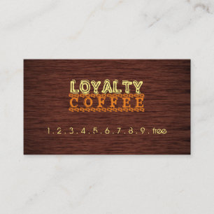ロイヤリティコーヒーパンチウッドルック ロイヤリティカード