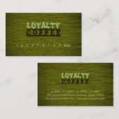 ロイヤリティコーヒーパンチウッドルック#6 ロイヤリティカード (正面/裏面)