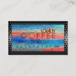 ロイヤリティコーヒーパンチカラフルウッドルック#4 ロイヤリティカード
