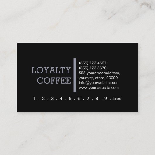 ロイヤリティコーヒーパンチマモダンネティ ロイヤリティカード (裏面)