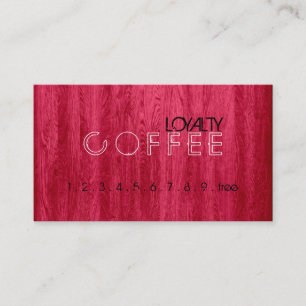 ロイヤリティコーヒーパンチモダンレッドウッド粒子 ロイヤリティカード