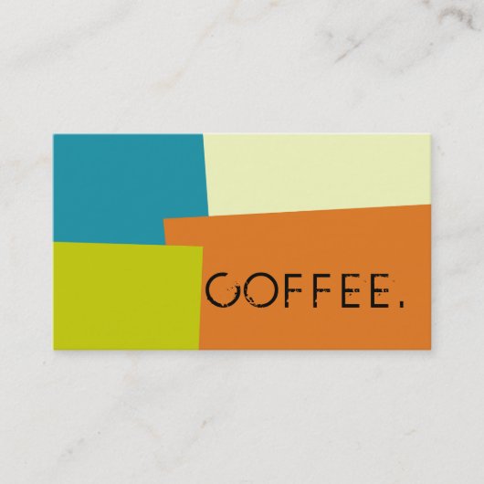 ロイヤリティコーヒーパンチモダンレトロ色 ロイヤリティカード (正面)