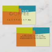 ロイヤリティコーヒーパンチレトロ色パターン ロイヤリティカード (正面/裏面)