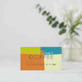 ロイヤリティコーヒーパンチレトロ色パターン ロイヤリティカード (スタンド正面)