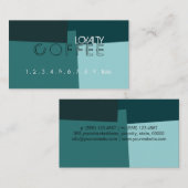 ロイヤリティコーヒーパンチレトロ色パターン#17 ロイヤリティカード (正面/裏面)