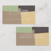 ロイヤリティコーヒーパンチレトロ色パターン#20 ロイヤリティカード (正面/裏面)