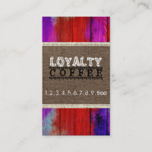 ロイヤリティコーヒーポンチバーラップルック#25 ロイヤリティカード