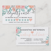 ロイヤリティサンゴモフローラ水彩ハート10 ロイヤリティカード (正面/裏面)