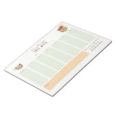 ロイヤリティティーラバーパーソナライズされたウィークリープランナー ノートパッド (アングル)