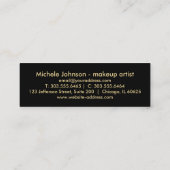 ロイヤリティパンチカード – ティール(緑がかった色)グリッターと金ゴールド3 ロイヤリティカード (裏面)