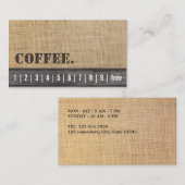 ロイヤリティパンチカード |バーラ素朴ップ&ウッドコーヒー ロイヤリティカード (正面/裏面)