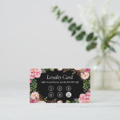 ロイヤリティパンチカード | ピンクガーリーのフローラ包装 ロイヤリティカード (スタンド正面)