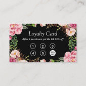 ロイヤリティパンチカード | ピンクガーリーのフローラ包装 ロイヤリティカード (正面)