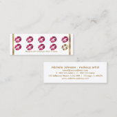 ロイヤリティパンチカード – ホットピンクグリッター – 白 ロイヤリティカード (正面/裏面)