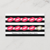 ロイヤリティパンチカード |メイクモダンアップアーティスト赤い唇 ロイヤリティカード (正面)