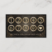 ロイヤリティパンチカード |ヴィンテージダマスクヘアサロン ロイヤリティカード (正面)