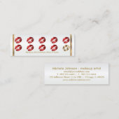 ロイヤリティパンチカード – 赤グリッター口 ロイヤリティカード (正面/裏面)