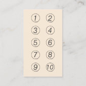 ロイヤリティパンチ |ヴィンテージダマスクヨガインストラクター ロイヤリティカード (裏面)