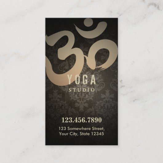 ロイヤリティパンチ |ヴィンテージダマスクヨガインストラクター ロイヤリティカード (正面)