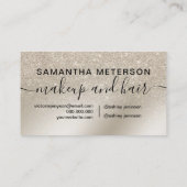 ロイヤリティパールグリッターアイボリーグラデーション金ゴールド金属 ロイヤリティカード (裏面)