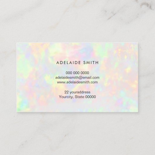 ロイヤリティフェイクカード虹色 名刺 (裏面)