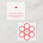 ロイヤリティプログラムハートの正方形 ロイヤリティカード (正面/裏面)