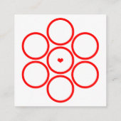 ロイヤリティプログラムハートの正方形 ロイヤリティカード (裏面)