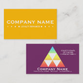 ロイヤリティプログラムピラミッドカード(色をカスタマイズ可能) ロイヤリティカード (正面/裏面)